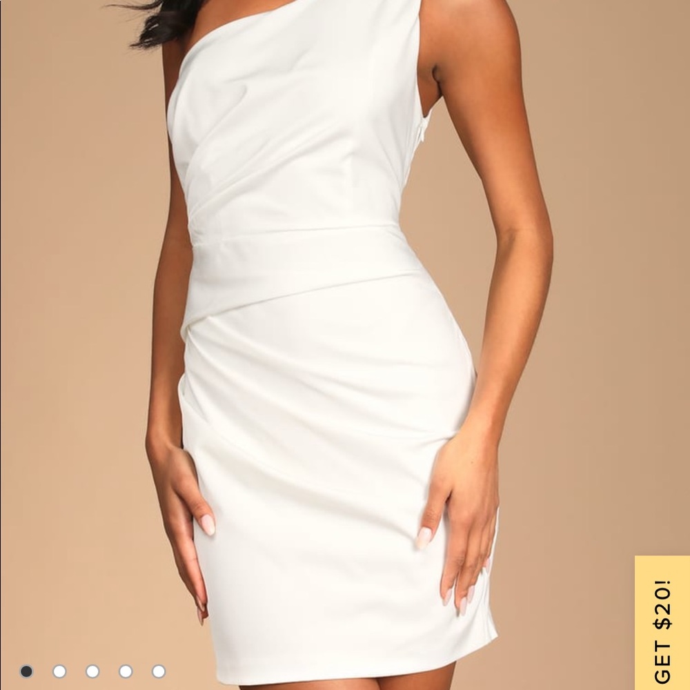 Lulus satin one shoulder dress